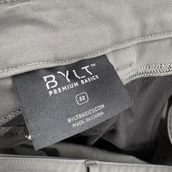 BYLT Everday Pants 2.0 Mens 32x30 Charcoal Gray Slim Fit - Picture 6 of 7